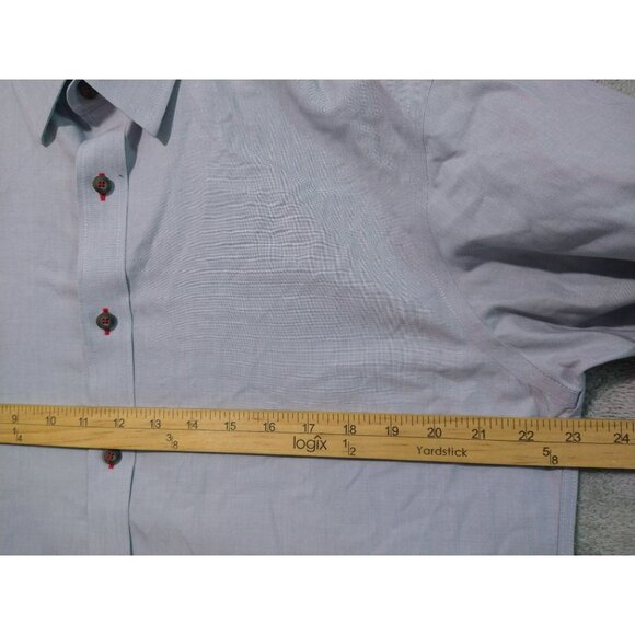 UNTUCKit Shirt Mens Large Gray Long Sleeve Button Down Wrinkle Free Rubican - Picture 5 of 10